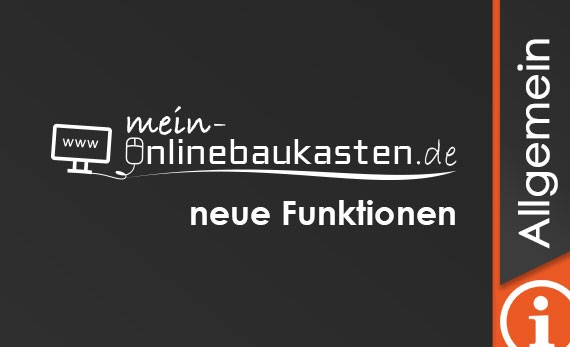 Neue Funktionen | Mein-Onlinebaukasten.de